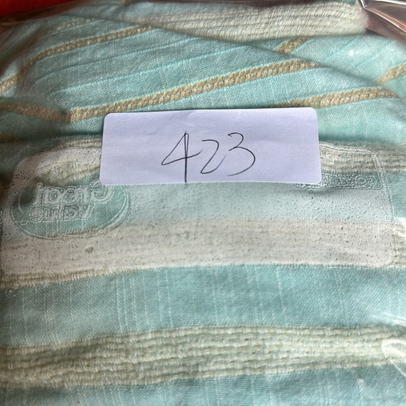 Ace & Jig Light Green Striped Sleeveless Unlined Midi Dress Size XS Crossback - Picture 8 of 9